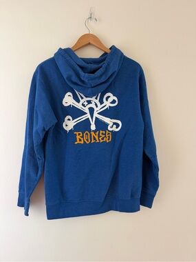 Powell Peralta Rat Bones Blue Graphic Hoodie